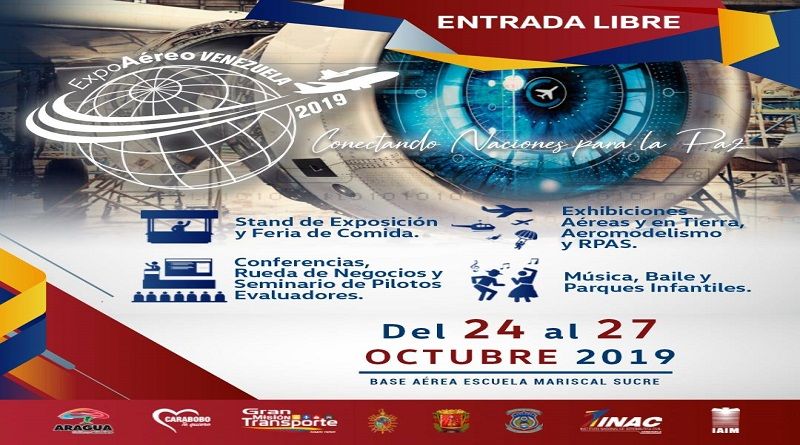 Realizarán rueda de negocios, conferencias y exhibiciones durante Expo Aérea Venezuela 2019