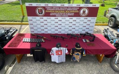 Ceofanb informa que fueron incautadas armas a presunto grupo irregular en Bolívar
