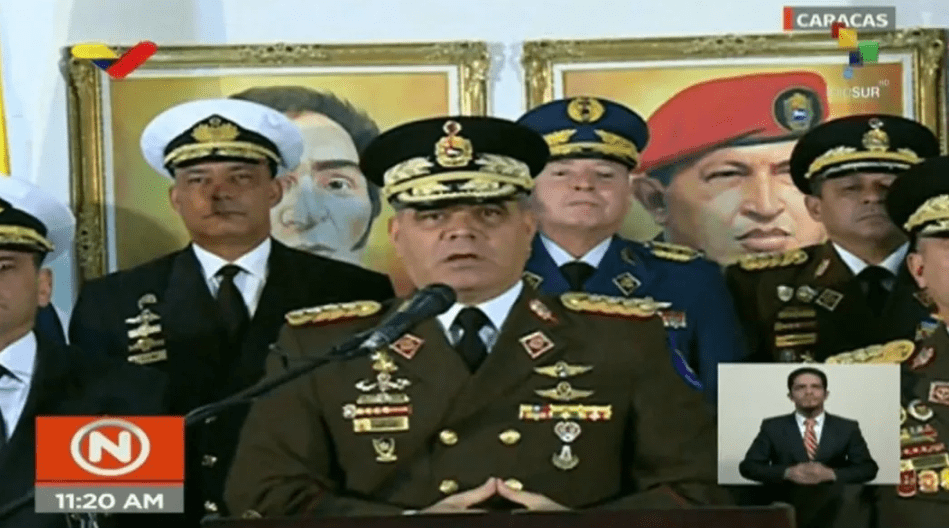 Padrino López denuncia que se vive “un golpe de Estado” contra Nicolás Maduro