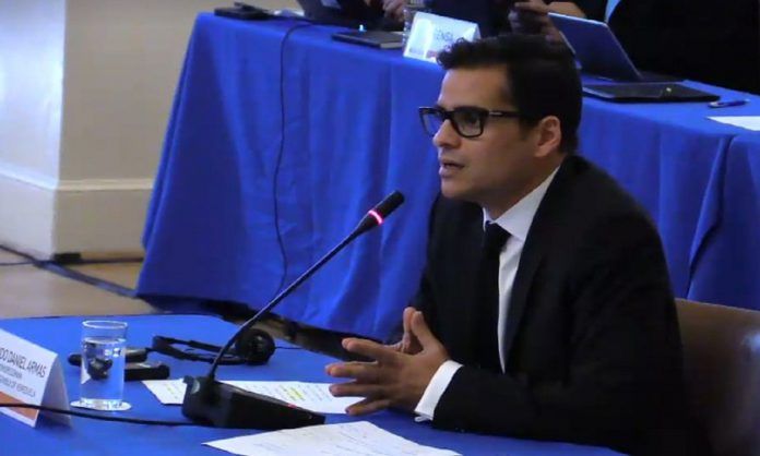 Diputado Armando Armas denunció en la OEA ataques contra parlamentarios, en los que ha habido complicidad de la GNB