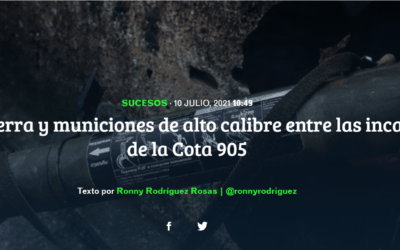 Armas de guerra y municiones de alto calibre entre las incautaciones de la Cota 905