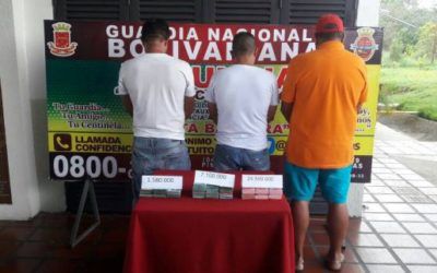 GNB incautó Bs 33 millones en billetes de alta denominación en Barinas