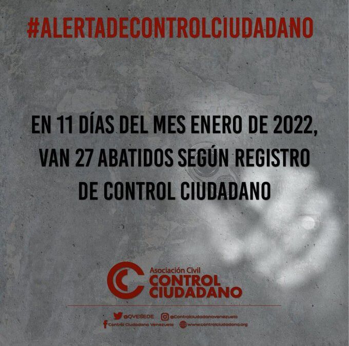CIDH condena ejecuciones extrajudiciales de hombres jóvenes en situación de pobreza en Venezuela. Control Ciudanano habia emitido un alerta sobre la situación el 11 de enero