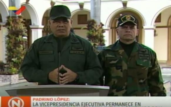 Padrino López: Fanb inició reconocimiento aéreo de todas las líneas de transmisión y ocupó instalaciones estratégicas