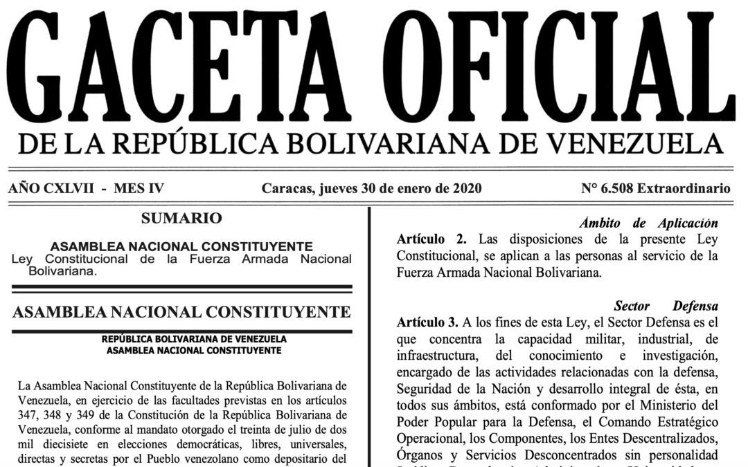 Ley Constitucional de la Fuerza Armada Nacional Bolivariana