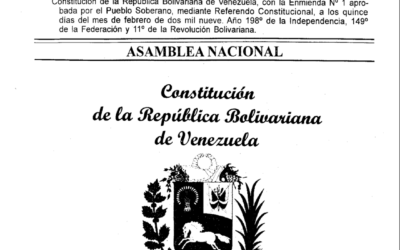 Constitución de la República Bolivariana de Venezuela, con la Enmienda Número 1 aprobada, mediante referendo constitucional, el 15 de febrero de 2009