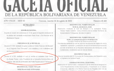 Designado el mayor general (Ej.) Juan Carlos Du Boulay, presidente del Metro de Caracas.