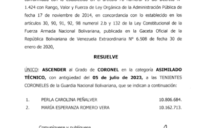 Ascensos Militares: 442 nuevos efectivos militares son ascendidos a los grados de coroneles y capitanes de navío en la FANB