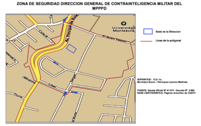 Zona de Seguridad de la Dirección General de Contrainteligencia Militar (DGCIM). Área Metropolitana de Caracas