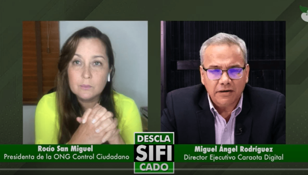 Rocío San Miguel conversó con Miguel Ángel Rodríquez sobre informe de sanciones a militares, presentado por Control Ciudadano