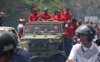 Realizaron caravana cívico militar en honor a Chávez