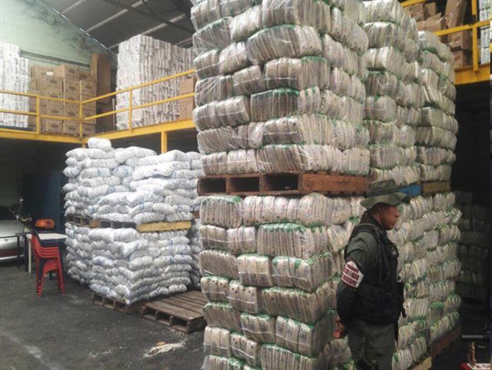 GNB retuvo 150 toneladas de alimentos almacenados en un galpón en Táchira