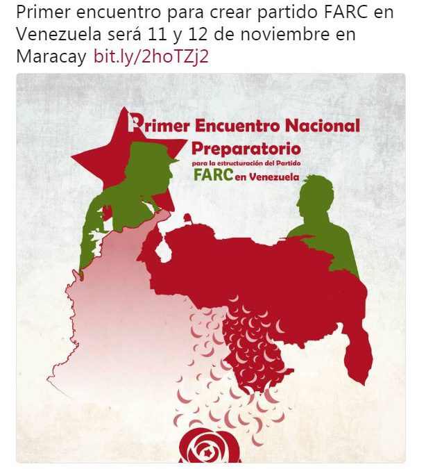 Partido colombiano FARC crea estructura organizativa en Venezuela