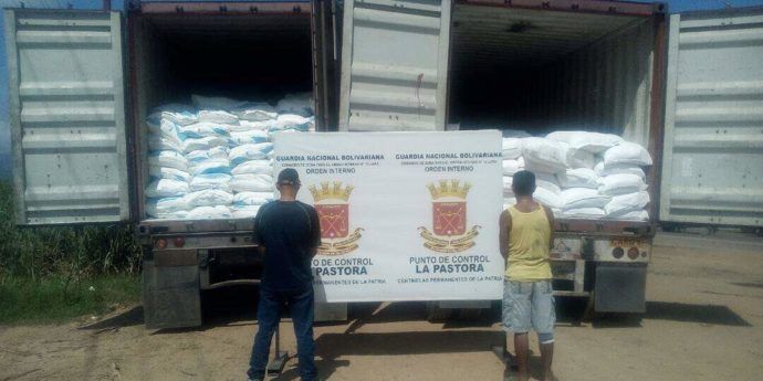 Mil sacos de harina de trigo son decomisados por la GNB