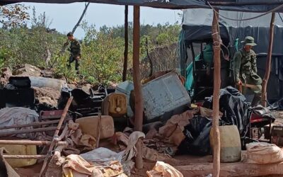 Fanb destruyó “base de operaciones” para el tráfico de oro, drogas y la trata de personas en el estado Bolívar.