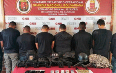 Capturan a 5 funcionarios del Cicpc y 2 del Faes por secuestro en Sucre
