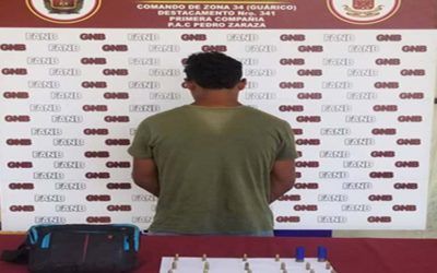 GNB detuvo a cuatro sujetos con 147 balas