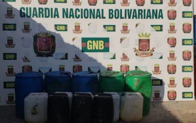 La Guardia decomisa 1.630 litros de gasolina de avión en Perijá