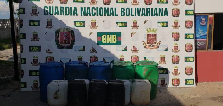 La Guardia decomisa 1.630 litros de gasolina de avión en Perijá