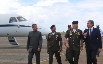 Gobernador Justo Noguera recibió a Ministros de defensa de Venezuela y Brasil