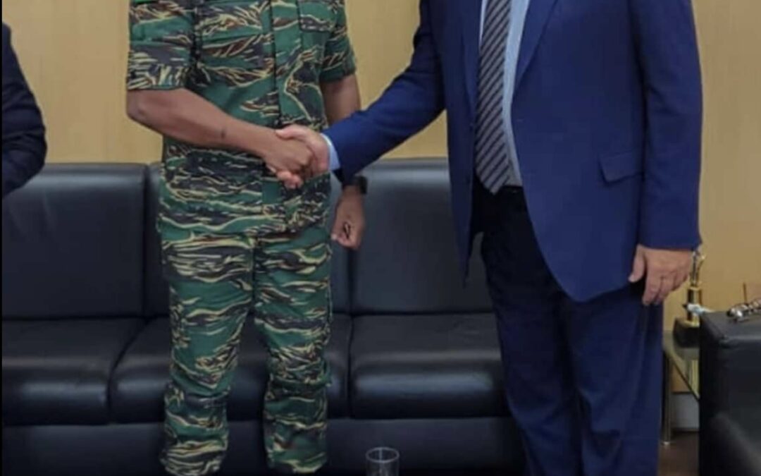 El jefe del Estado Mayor de las Fuerzas de Defensa de Guyana, brigadier Omar Khan visita el Ministerio de Defensa de Brasil