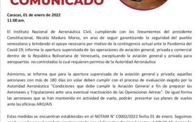 Inac aprueba continuación de «apertura supervisada» de operaciones aéreas