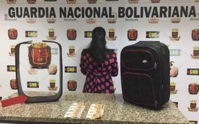 GNB capturó a joven que iba a Italia con casi seis kilos de coca en la maleta
