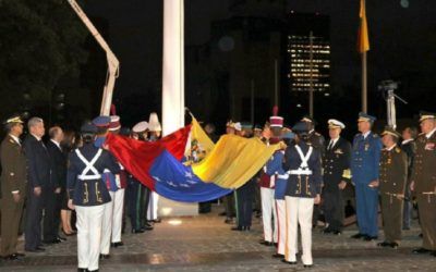 A 188 años de la siembra del Libertador autoridades militares y civiles Izaron el Tricolor Nacional