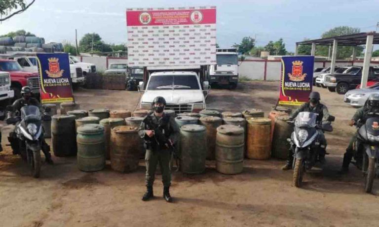 GNB confiscó 6.600 litros de gasolina en Zulia