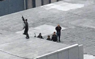 Denuncian presencia de GNB en techo del C.C Los Ruices