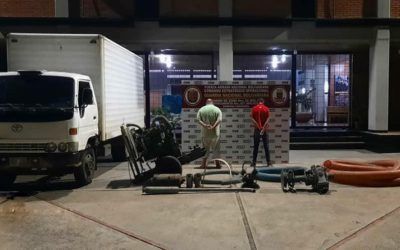 Con materiales y equipos de minería ilegal la GNB aprehendió a dos ciudadanos