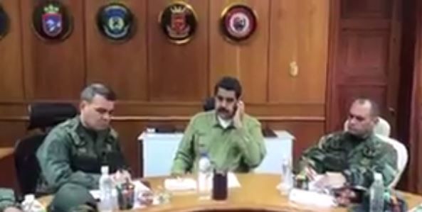 Maduro junto al Alto Mando Militar evaluó ataque al Fuerte Paramacay