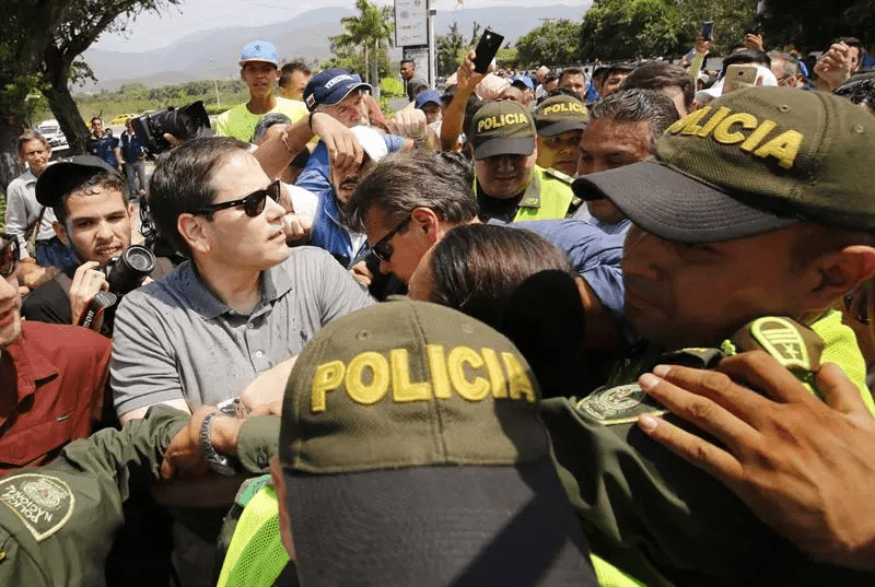 Marco Rubio pide a funcionarios de la GNB que dejen pasar ayuda humanitaria