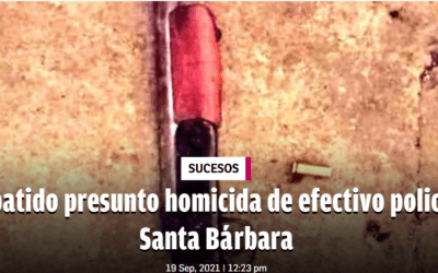 Cae abatido presunto homicida de efectivo policial en Santa Bárbara