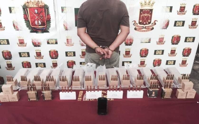 Detenido por la GNB en el Sur del Lago hombre con 1960 municiones de guerra