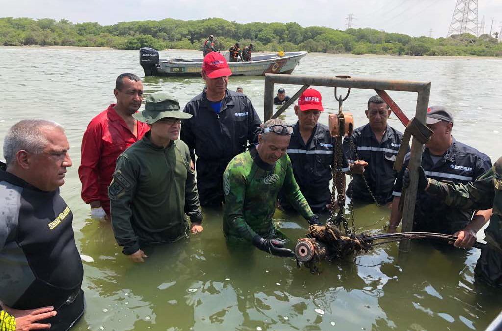 FANB realizó inspección del cable sublacustre dentro del Lago de Maracaibo