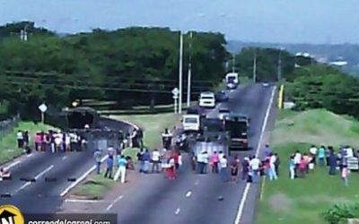 GNB reprimió protesta por escasez de comida en el estado Bolívar