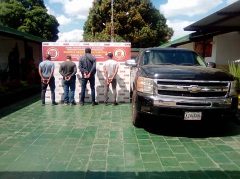 GNB detuvo en Apure a cuatro presuntos socios del cartel de Sinaloa