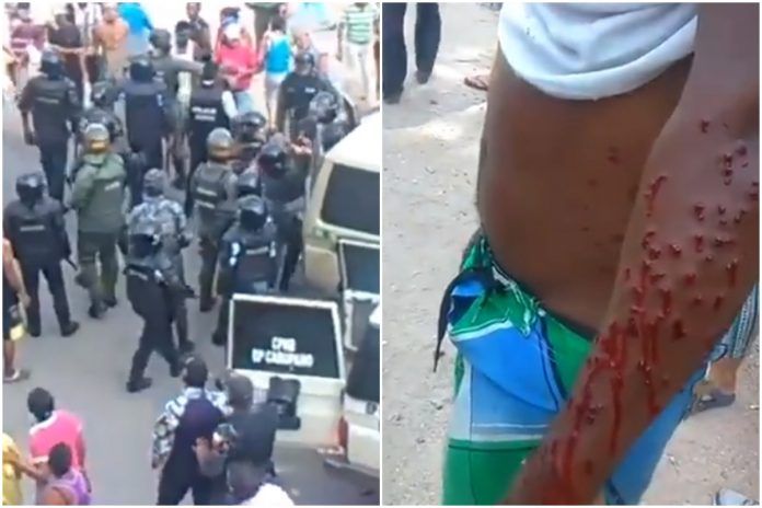 GNB reprimió con bombas lacrimógenas y perdigones protesta por gas doméstico en Carúpano #28Sep