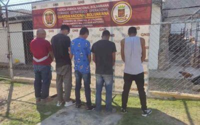 GNB capturó a cinco miembros del Tren de Aragua en San Antonio del Táchira
