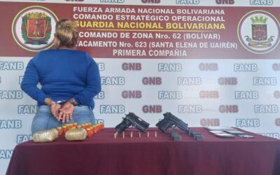 GNB capturó a mujer con armas de fuego y droga en Santa Elena de Uairén