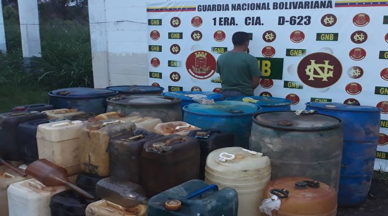 GNB retuvo más de 10.000 litros de combustibles de contrabando en Bolívar