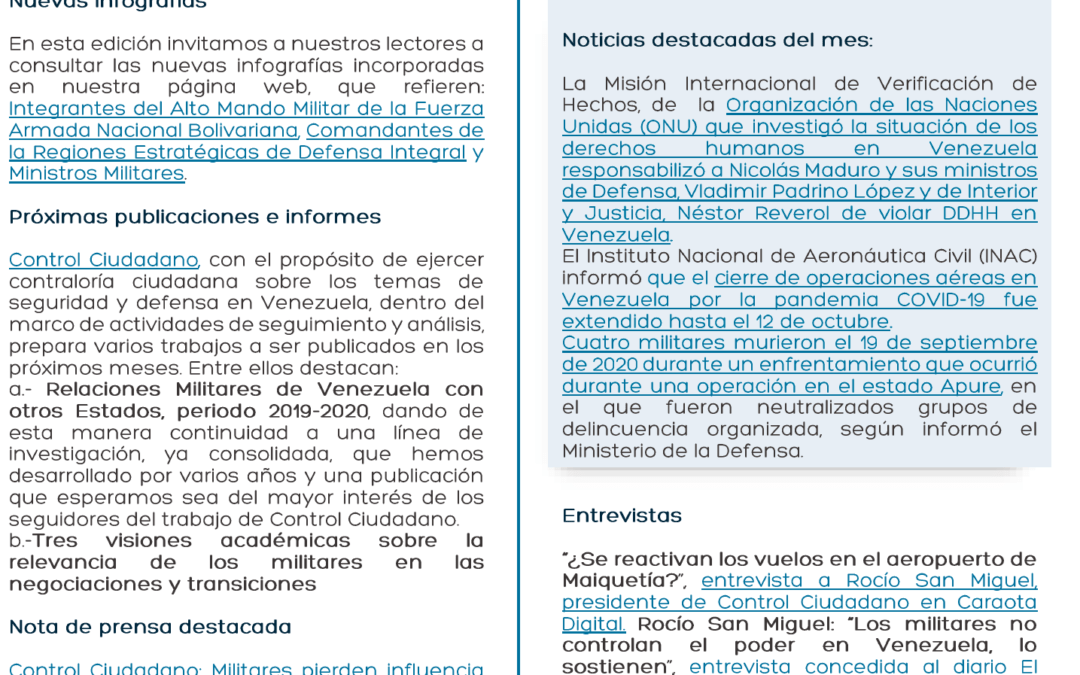 Control Ciudadano. Boletín N° 1- Septiembre 2020