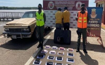 GNB arrestó a nueve personas con 21 panelas de drogas en Guárico y Zulia