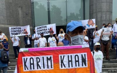 Protestan en la sede del PNUD para exigir que el fiscal de la CPI escuche a las víctimas